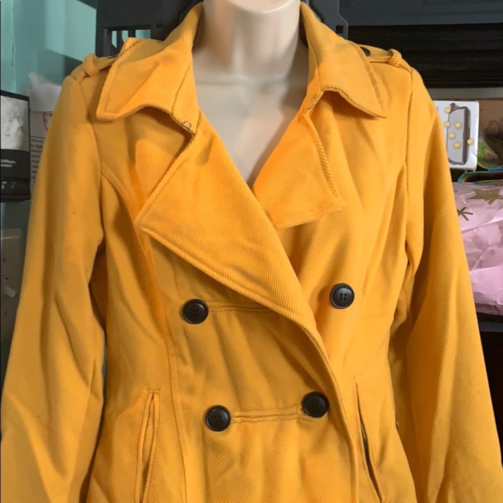 Yellow Corduroy/ Ribbed Jacket - Picture 2 of 3